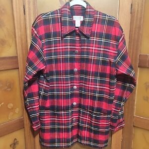 Vintage 90's Picone Sport Petite Cotton Red Plaid Jacket
